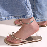 Turquoise Ombre Semi-Precious Beaded Anklet