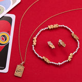 UNO™ Reverse Symbol Stationed Stretch Bracelet