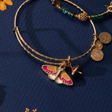 Woodland Moth & Mushroom Duo Charm Bangle