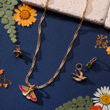 Woodland Swallow & Stone Charm Duo Set