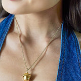 Woodland Acorn & Hidden Squirrel Locket Necklace