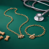 Vet Tech Pave Paw Toggle Bracelet