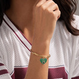 'Leave it All on the Field' Football Charm Bangle