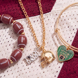 Football Oversized Beaded Bangle