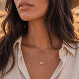'Horse Girl At Heart' Horseshoe Necklace