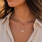 'Horse Girl At Heart' Horseshoe Necklace