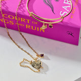 ACOTAR Wings and Ruin Sliding Dagger Heart Necklace