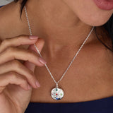 North Star Birthstone Locket Necklace