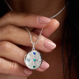 North Star Birthstone Locket Necklace