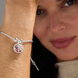 Compass Birthstone Shaker Bracelet