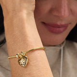 Heart & Butterfly Birthstone Shaker Bracelet