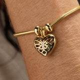 Heart & Butterfly Birthstone Shaker Bracelet