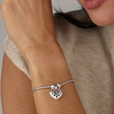 Heart & Butterfly Birthstone Shaker Bracelet