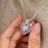 Heart & Butterfly Birthstone Shaker Necklace