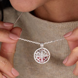 Compass Birthstone Shaker Necklace