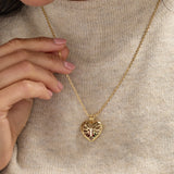 Heart & Butterfly Birthstone Shaker Necklace