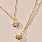 North Star Birthstone Locket Necklace