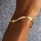 ACOTAR™ "Only You Can Decide" Herringbone Bracelet with Quote