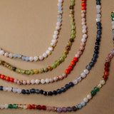 Sandy Peach Ombre Semi-Precious Beaded Anklet