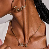 'Babe' Bubble Crystal Hoop Earrings