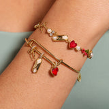 'There Cannoli Be You' Bow & Heart Multi Charm Bangle