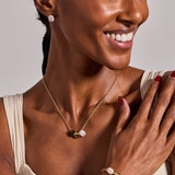 Coffee Bean 'Happiness, Wealth, Health' Engraved Pendant Necklace