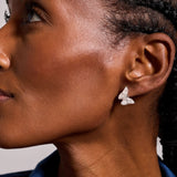 Glass Butterfly Statement Stud Earrings