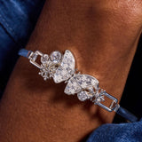 Glass Butterfly Tension Bangle