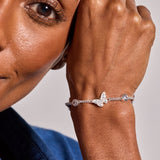 Glass Butterfly Bolo Bracelet