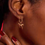 Horse Huggie Hoop Earrings