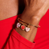 Sweet Shop 'Be Mine' Heart Multi Charm Bangle