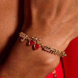 'My Cherry Amour' In-Line Chain Bracelet