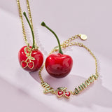 'My Cherry Amour' In-Line Chain Bracelet