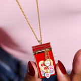 Sweethearts® Box Locket And Heart Charm Necklace