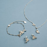 Tufted Titmouse Bird Beaded Bolo Bracelet