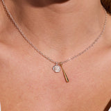 Baseball Duo Charm Pendant Necklace