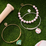 Baseball Beaded Bangle
