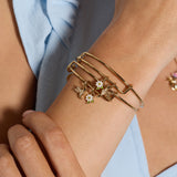 'Birds of a Feather' Hummingbird Charm Bangle, Set of 2