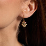 'Birds of a Feather' Hummingbird Enamel Drop Earring