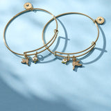 'Birds of a Feather' Hummingbird Charm Bangle, Set of 2