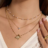 Festival Stranded Butterfly Necklace