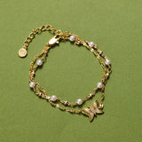 Festival Double Strand Butterfly Bracelet