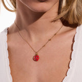 'Make Your Own Luck' Ladybug Locket Pendant