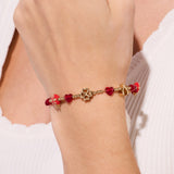 Lucky Ladybug Beaded Bangle