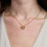 Filigree Butterfly Pendant Necklace