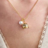 'Living That Sports Mom Life' Baseball Charm Necklace