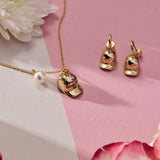 Baseball Cap Huggie Drop Earrings