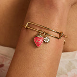 'You're The Berry Best' Strawberry Charm Bangle