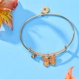New York Botanical Garden® Monarch Butterfly Charm Bangle