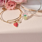 'Thank You For Helping Me Bloom' Charm Bangle